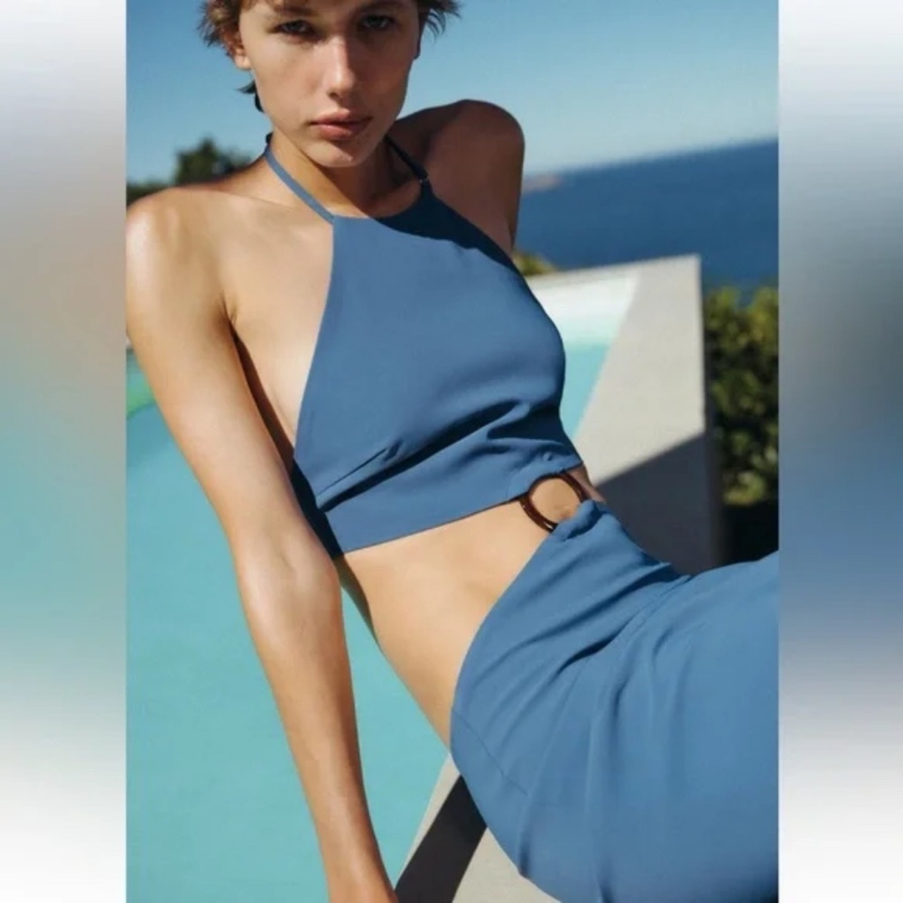 ZARA Cut Out Halter Dress size S